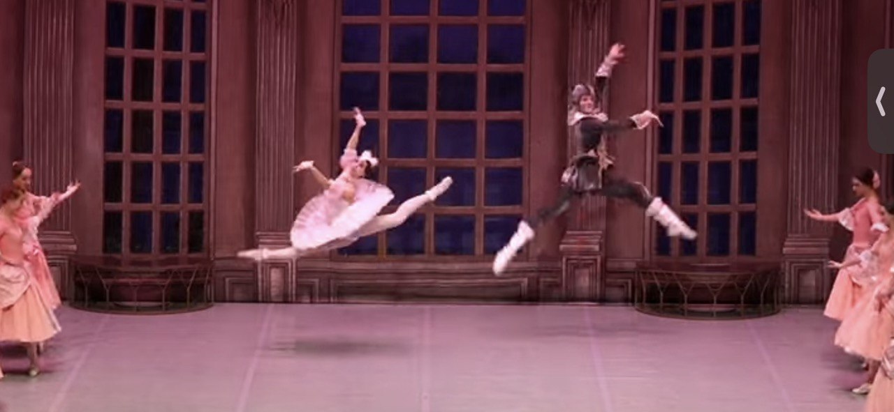 Ballet dancer on stage