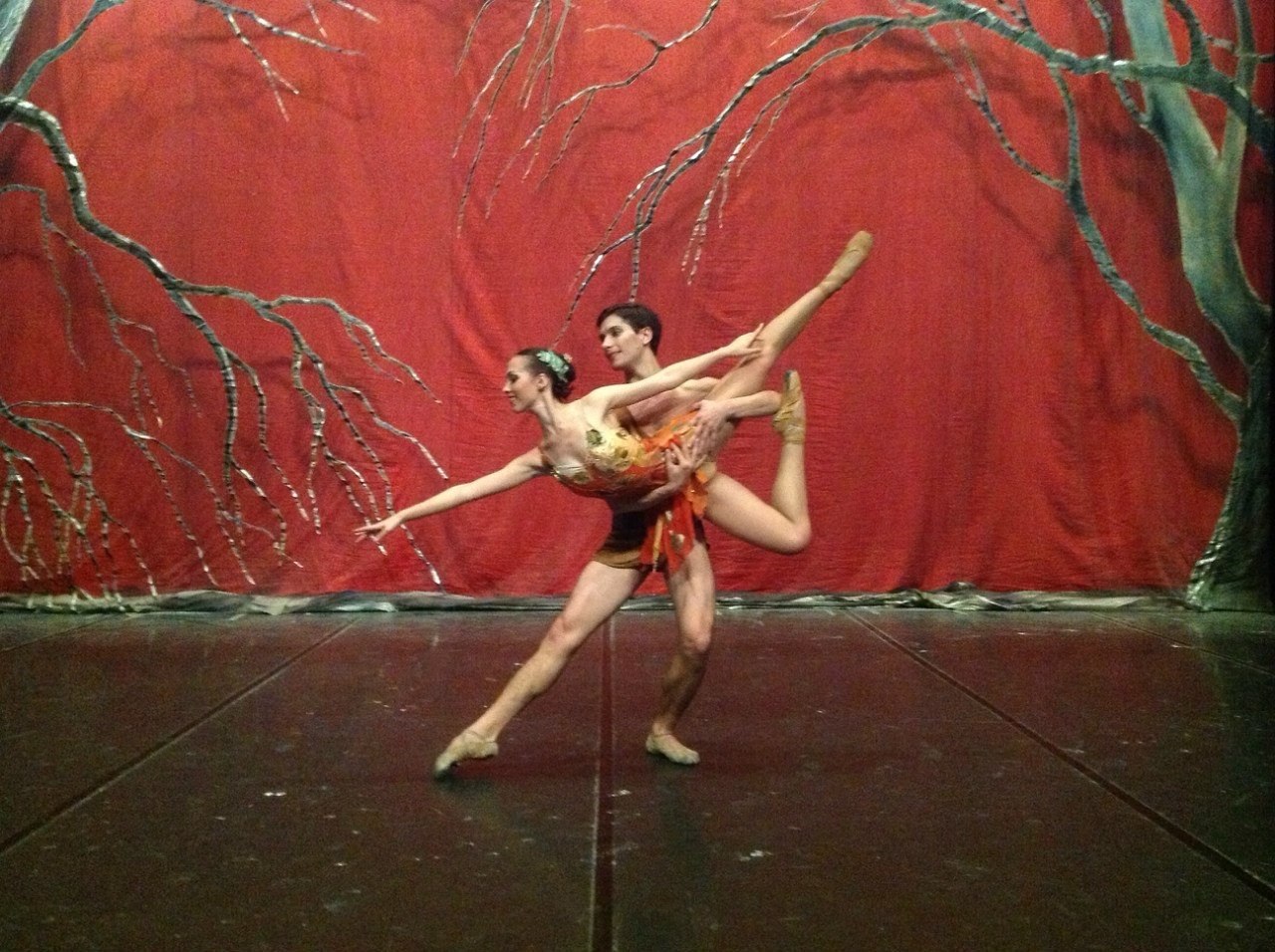Ballet dancer on stage